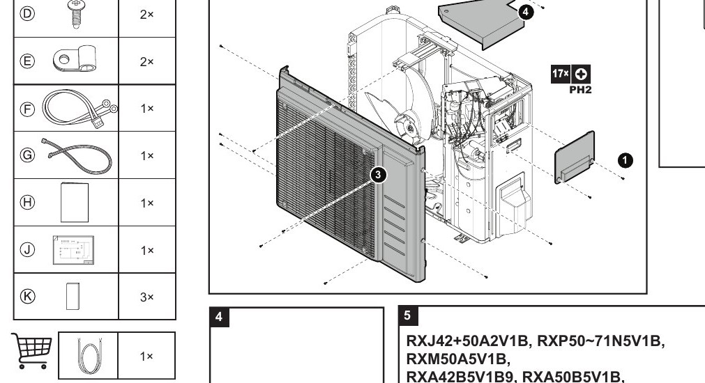 BRP070A81.RXA50B.RXA B9.RXJ42 50A2.RXM50A.RXM60 71R2V1B.RXP50 71N5.RZAG A Photo manual 4P812194 (1) — pagina 1